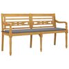 vidaXL Bench Teak Wood Solid Teak Wood Large Bench Rectangular