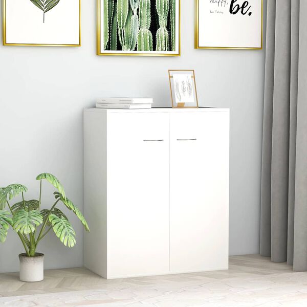 vidaXL Sideboard White Engineered wood 23.6x11.8x29.5 in Sideboard