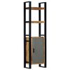 vidaXL Bookshelf Brown and black Solid Mango Wood and Powder-Coated Iron