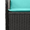 vidaXL Reclining Patio Bench Black, Turquoise