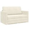 vidaXL Sofa Bed Cream 48.82 x 80.32 x 24.02 in Velvet