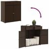 vidaXL Garden Storage Cabinet Brown PE rattan Large
