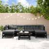 vidaXL Garden Lounge Set Black, Anthracite