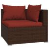 vidaXL Garden Lounge Set Brown and Cinnamon Red