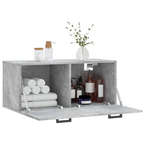 vidaXL Wall Cabinet Concrete Grey Engineered wood Medium Wall Cabinet