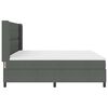 vidaXL Box Spring Bed with Mattress Dark gray 78.7&ldquo; x 78.7&rdquo; fabric