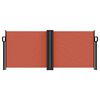 vidaXL Retractable Side Awning Terracotta 100% polyester with PU coating