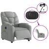 vidaXL Electric Massage Recliner Chair Light Gray