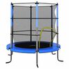vidaXL Trampoline Black, Grey, Blue Powder-Coated Steel, PVC, PP, Polyester