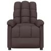 vidaXL Massage Chair Dark Brown Fabric (100% polyester), plywood, iron