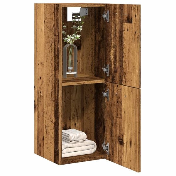 vidaXL Bathroom Hanging Cabinet Old Wood Engineered Wood Medium