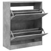 vidaXL Shoe Cabinet Concrete Grey Engineered Wood Compact Shoe Cabinet