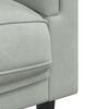 vidaXL Sofa Set Light grey Velvet (100% polyester), plywood, solid wood