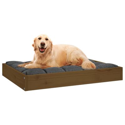 vidaXL Dog Bed Honey Brown 28.1"x21.3"x3.5" Solid Wood Pine
