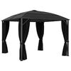 vidaXL Gazebo with Curtains 118.1x118.1x104.3" Anthracite