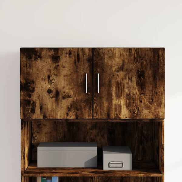 vidaXL Wall Cabinet Smoked oak Engineered wood 31.5 in wide Wall Cabinet