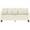 vidaXL 2-seater Sofa Cream Velvet (100% polyester), metal, textilene, foam