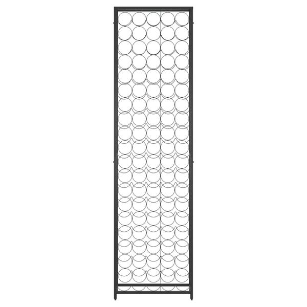 vidaXL Wine Rack for 95 Bottles Black 21.3"x7.1"x78.7" Wrought Iron