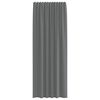 vidaXL Voile Curtains with Loops 2 pcs Dark Grey 55.1x102.4"