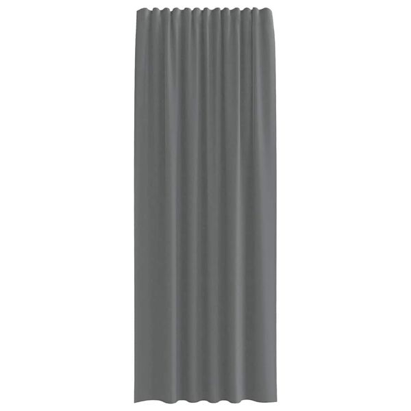vidaXL Voile Curtains with Loops 2 pcs Dark Grey 55.1x102.4"