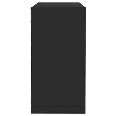vidaXL Wall Cube Shelves 4 pcs Black 11.8"x5.9"x11.8"