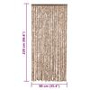 vidaXL Fly Curtain Beige and Dark Brown 35.4x86.6" Chenille