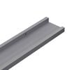 vidaXL Wall Shelf Set of 2 Grey MDF 45.3 x 3.5 x 1.2 in Wall mounting
