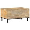 vidaXL Coffee Table Natural Solid mango wood, engineered wood, iron Medium
