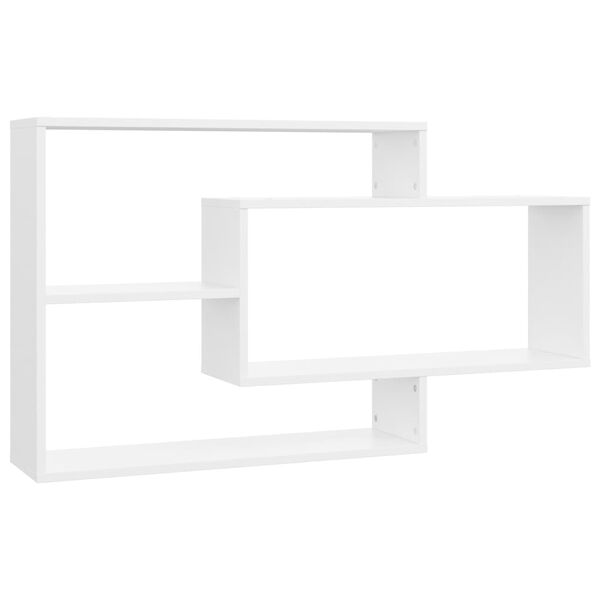 vidaXL Wall Shelf White Engineered Wood Medium Wall mounting