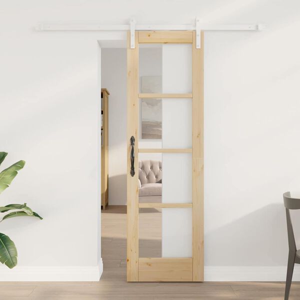 vidaXL Sliding Door ORKDAL Natural 24.02 x 78.15 in