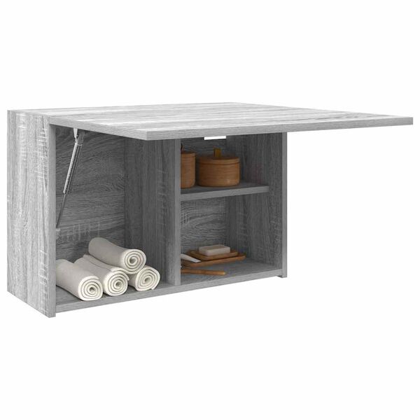 vidaXL Bathroom Wall Cabinet Grey Sonoma Engineered Wood Medium
