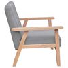 vidaXL Armchairs Light Grey Wood and Polyester Single Seater Sturdy