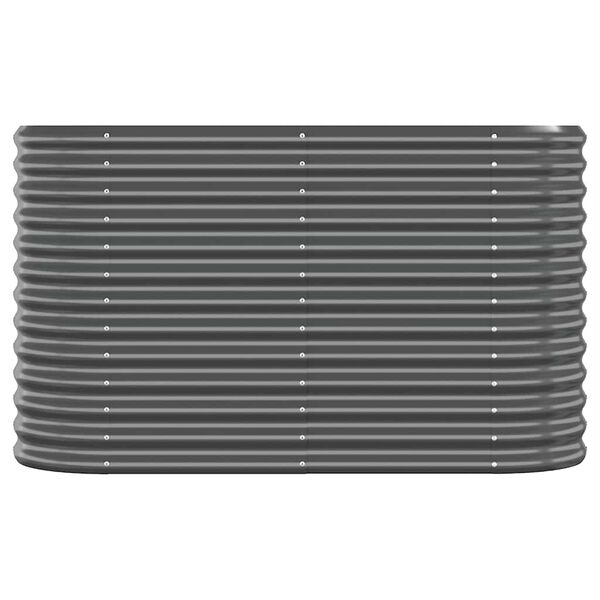 vidaXL Garden Raised Bed Anthracite Powder-coated steel Medium Durable