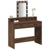 vidaXL Dressing Table Brown 39.37 x 16.14 x 55.12 in Engineered Wood