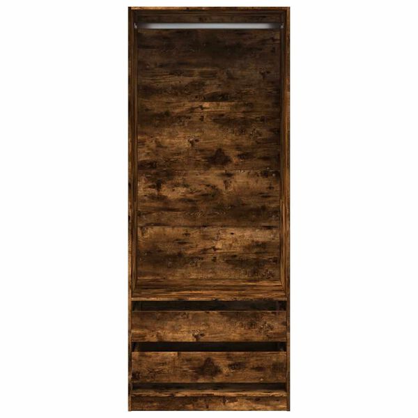 vidaXL Wardrobe Smoked Oak Engineered Wood 31.5 x 19.7 x 78.7 in
