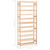 vidaXL Wine Rack for 77 Bottles Pinewood