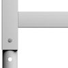 vidaXL Metal Frame Set of 2 Grey Powder-coated metal Adjustable