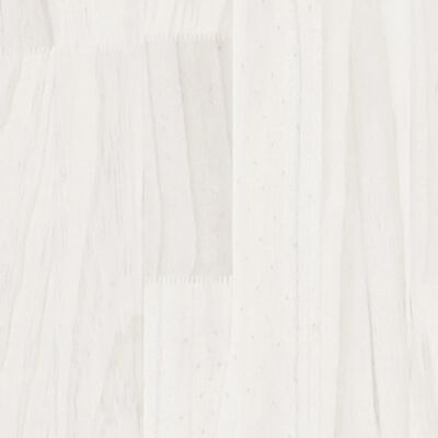 vidaXL Garden Planters 2 pcs White 15.7"x15.7"x27.6" Solid Wood Pine