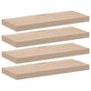 vidaXL Floating Shelf Set of 4 Oak Engineered wood with oak veneer, metal