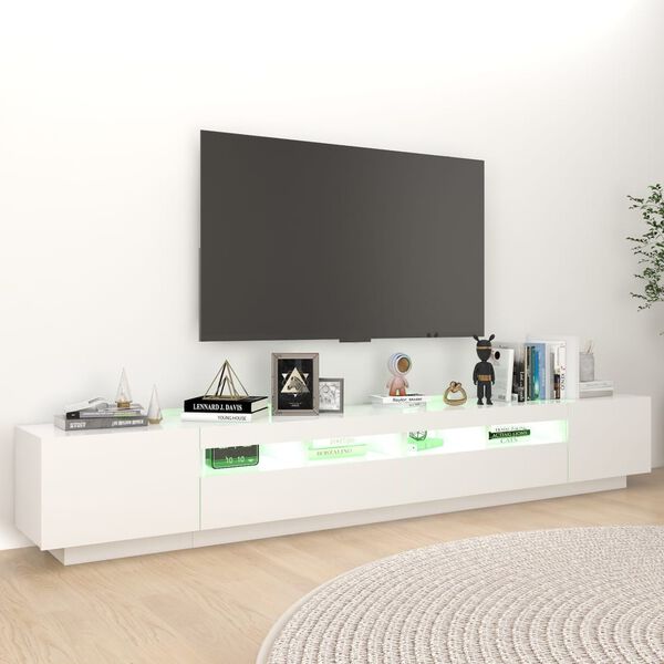 vidaXL TV Cabinet White Engineered wood 102.4 in x 13.8 in x 15.7 in