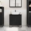 vidaXL Bathroom Sink Cabinet Black Oak 60 x 35 x 60 cm Engineered wood