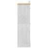 vidaXL Wardrobe White Solid Pine Wood, Engineered Wood, Metal