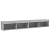 vidaXL TV Cabinet Set of 2 Concrete Gray Engineered Wood Medium