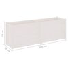 vidaXL Garden Planter White Solid pinewood 78.7 in x 19.7 in x 27.6 in