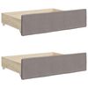 vidaXL Bed Drawer Taupe Engineered wood, fabric (100% polyester) Standard