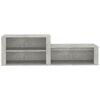 vidaXL Shoe Cabinet Concrete Grey Engineered Wood 59.1 x 13.8 x 17.7 in
