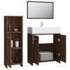 vidaXL Bathroom Furniture Set Brown Oak Engineered Wood Compact