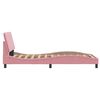 vidaXL Bed Frame Pink Velvet Twin Colorful Bed Frame Rectangular