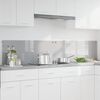 vidaXL Kitchen Backsplash 2 pcs Light Grey 39.37 x 15.75 in