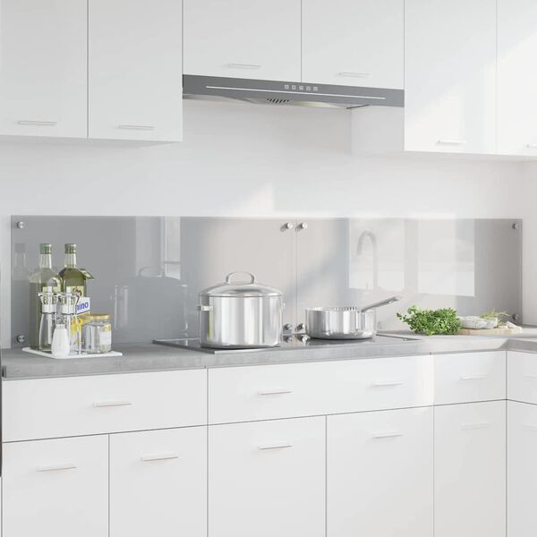 vidaXL Kitchen Backsplash 2 pcs Light Grey 39.37 x 15.75 in